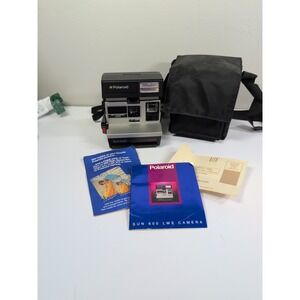 Vintage Polaroid camera Sun 600 LMS Instant Film Flash Camera & Case Not Tested